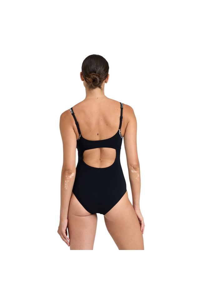 Arena Women's BodyLift SwimSuit Francy Strap Back Panel Bayan Yüzücü Mayo Siyah 38 Beden 006050510