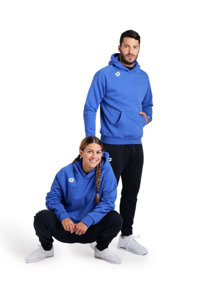 Arena Team Hooded Sweat Panel Unisex Kapüşonlu Günlük Stil Sweatshirt Mavi 004904800 S