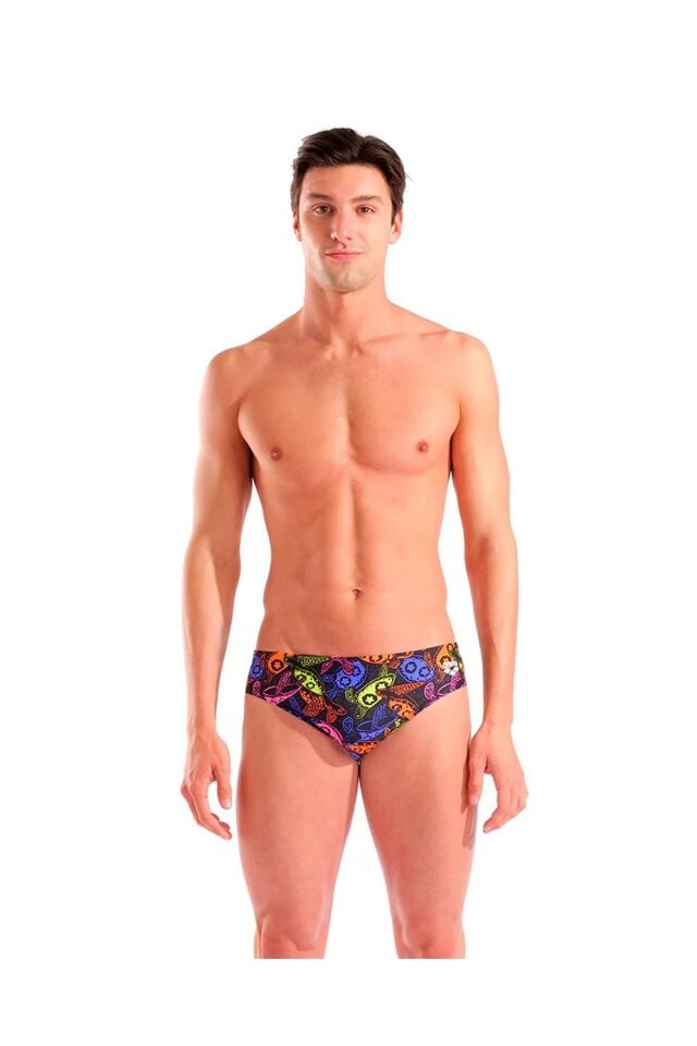 Arena Men's Sea Turtles Swim Briefs Erkek Yüzücü Mayo Siyah/Desenli 010222501 60