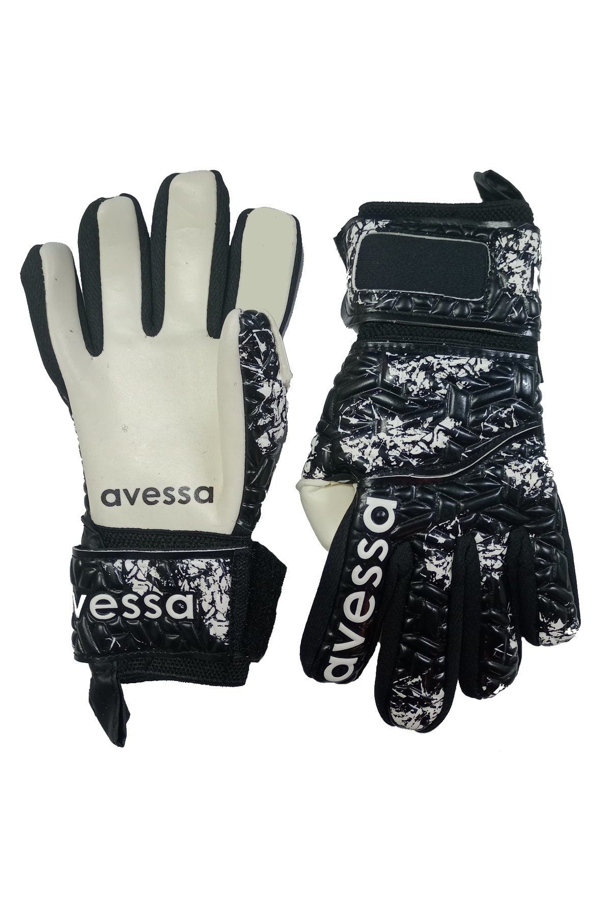 Avessa GK-100 Apex Parmak Korumalı Kaleci Eldiveni Beyaz/Siyah