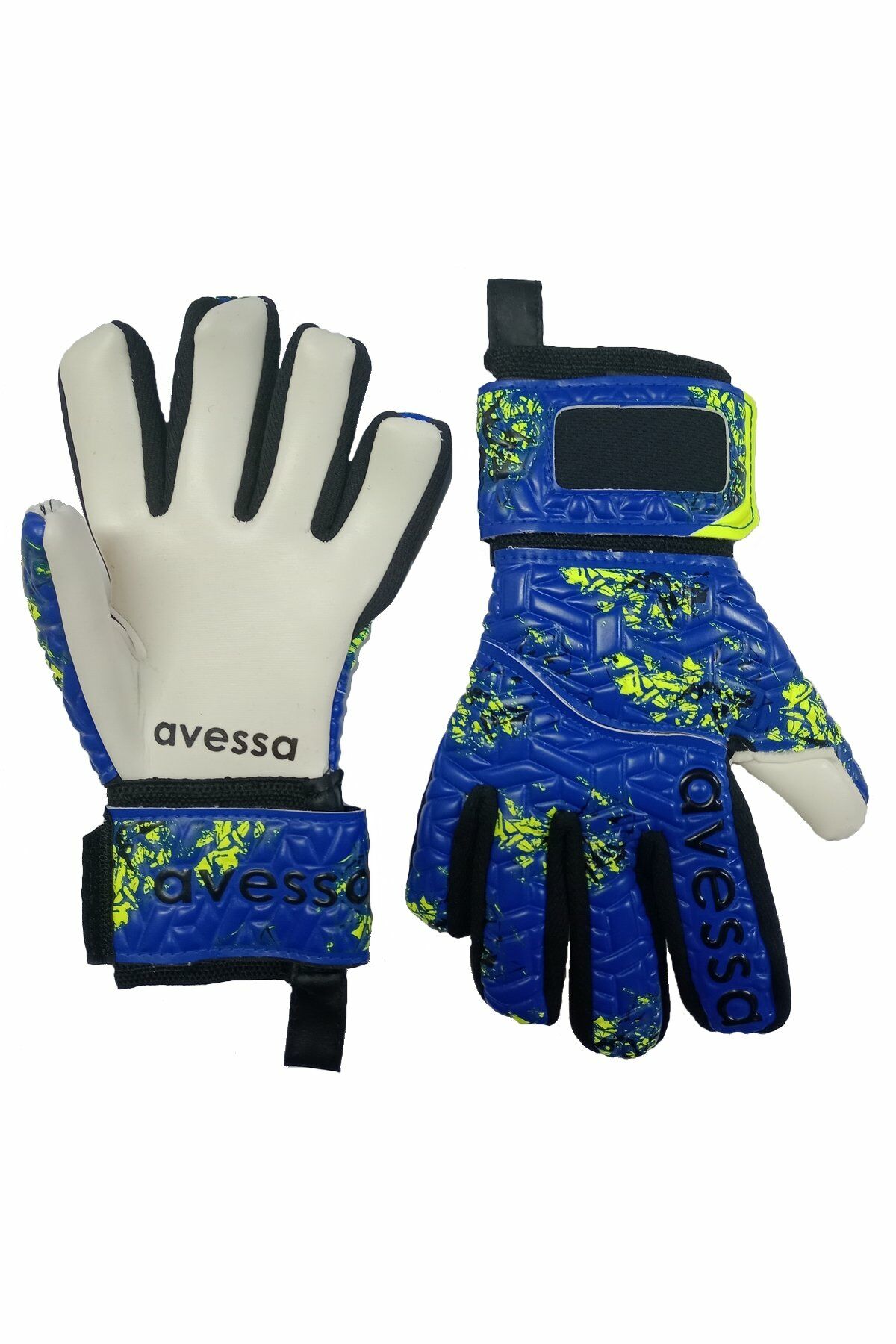 Avessa GK-100 Apex Parmak Korumalı Kaleci Eldiveni Mavi/Siyah No 8