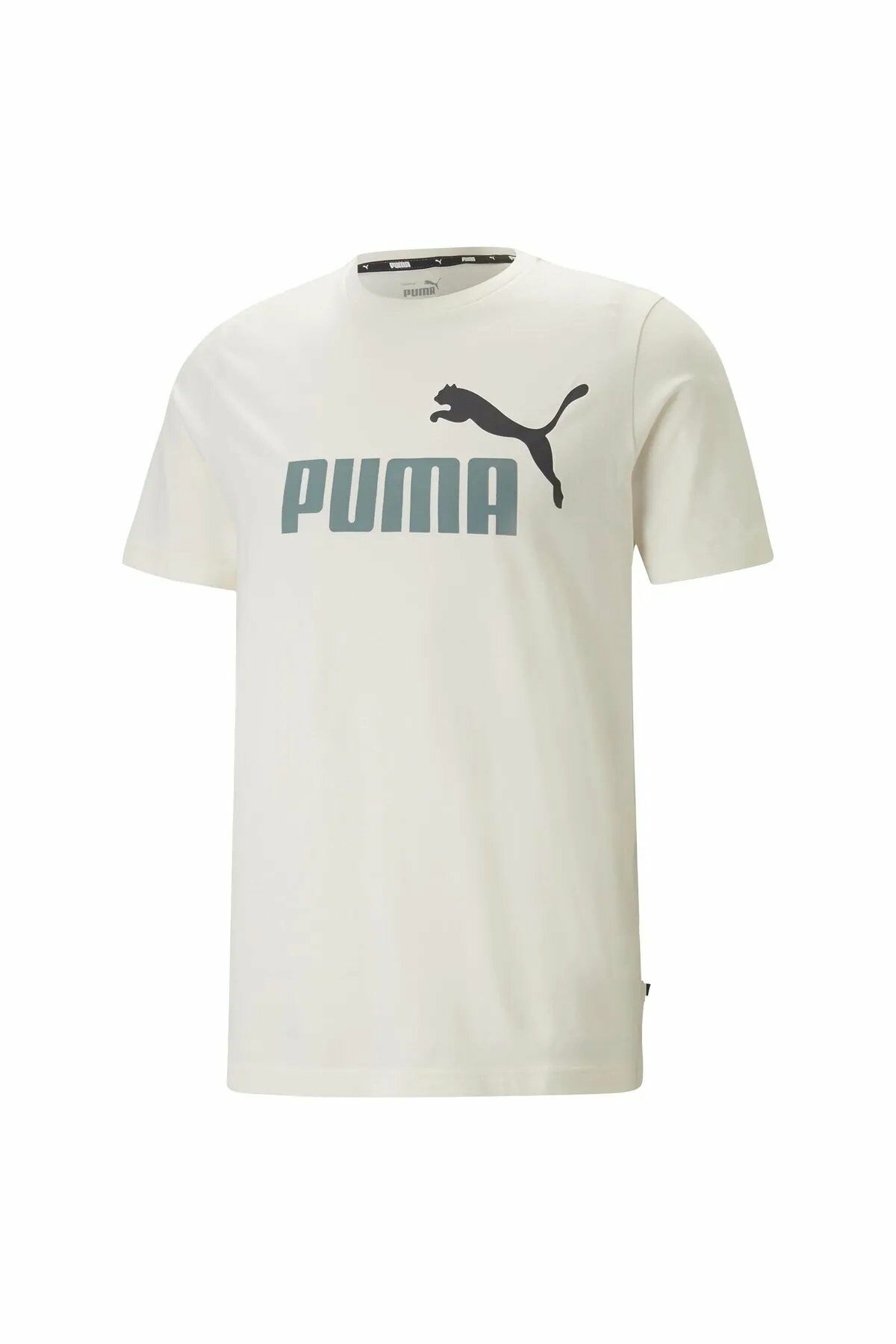 Puma ESS + 2 Col Logo Tee Pristine Erkek Spor Tişört Beyaz 58675965 XL
