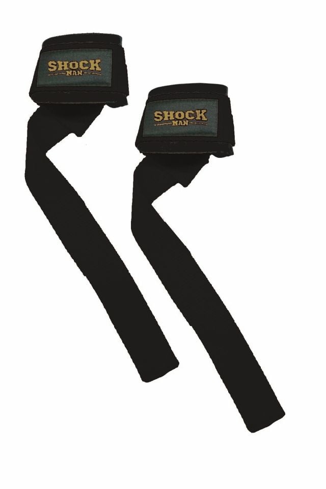 Shock Man Padded Lifting Straps Siyah