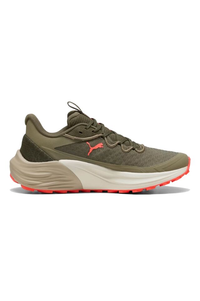 Puma Electrify NITRO 4 Trail Erkek Günlük Yürüyüş Ayakkabısı Yeşil/Kırmızı 31079105