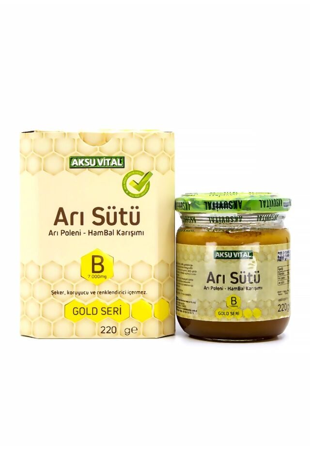 AksuVital Arı Sütü Bal Polen Karışımı (B) 7.000mg Çocuk 220g