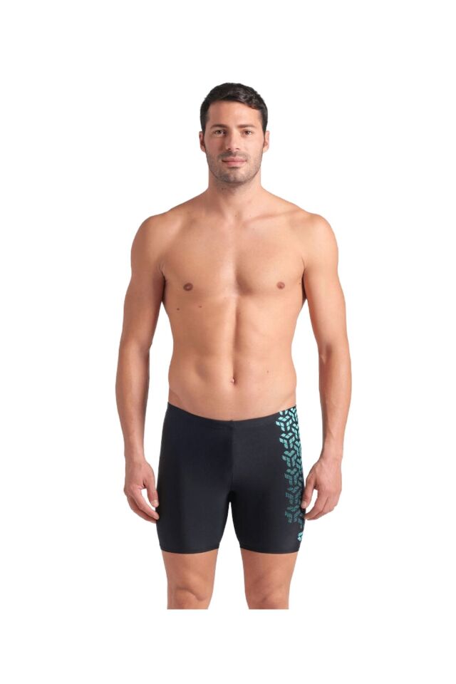 Arena Men's Kikko V Swim Mid Jammer Grap (85 Beden) Erkek Yüzücü Mayo Siyah 006701508