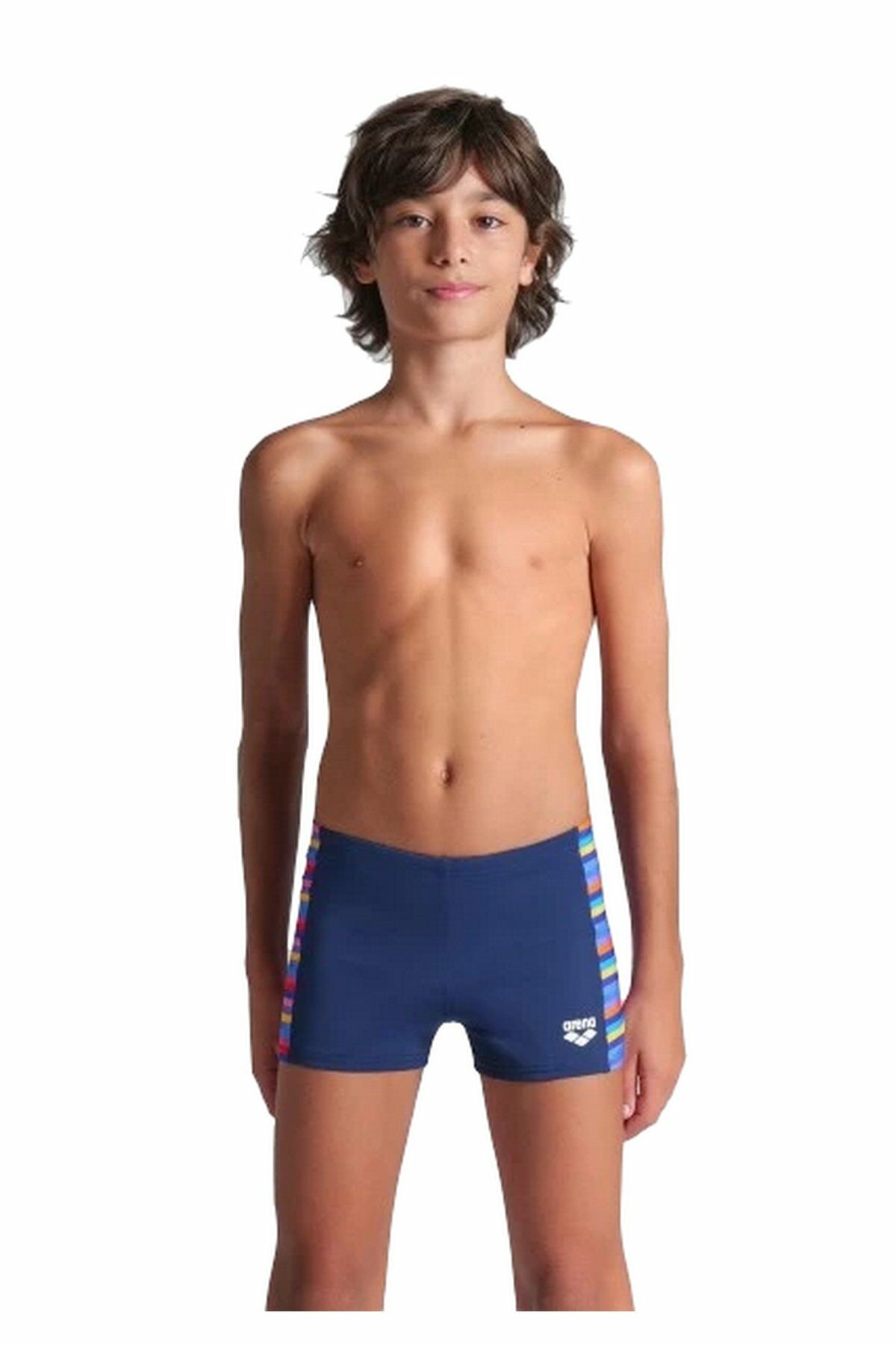 Arena Boy's Arena Racing Stripe Swim Short Erkek Çocuk Yüzücü Mayo Lacivert 009011750 12-13
