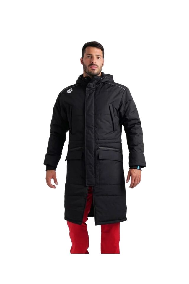 Arena Team Parka Solid Unisex Yüzücü Parka Siyah 004914500