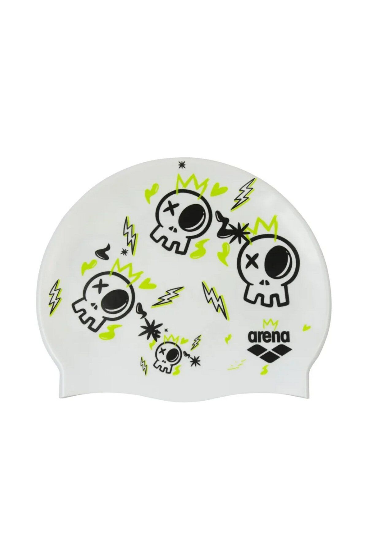 Arena Print Junior Unisex Çocuk Desenli Yüzücü Bone Beyaz 94171244