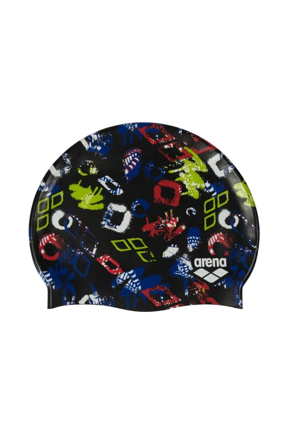 Arena Print Junior Unisex Çocuk Desenli Yüzücü Bone Siyah 94171245