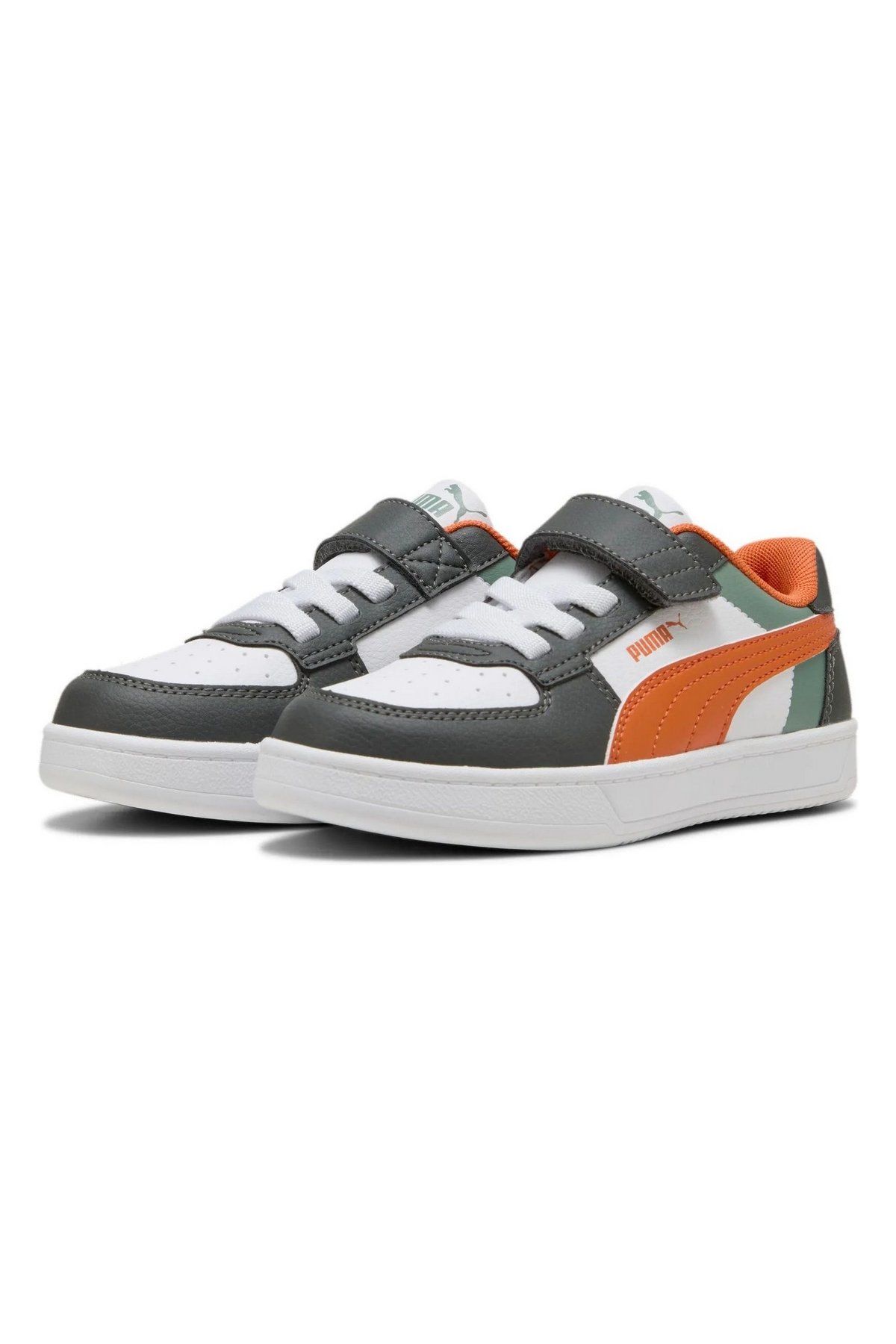 Puma Caven 2.0 Block AC+ PS Unisex Çocuk Spor Ayakkabı Turuncu/Yeşil 39446213 35