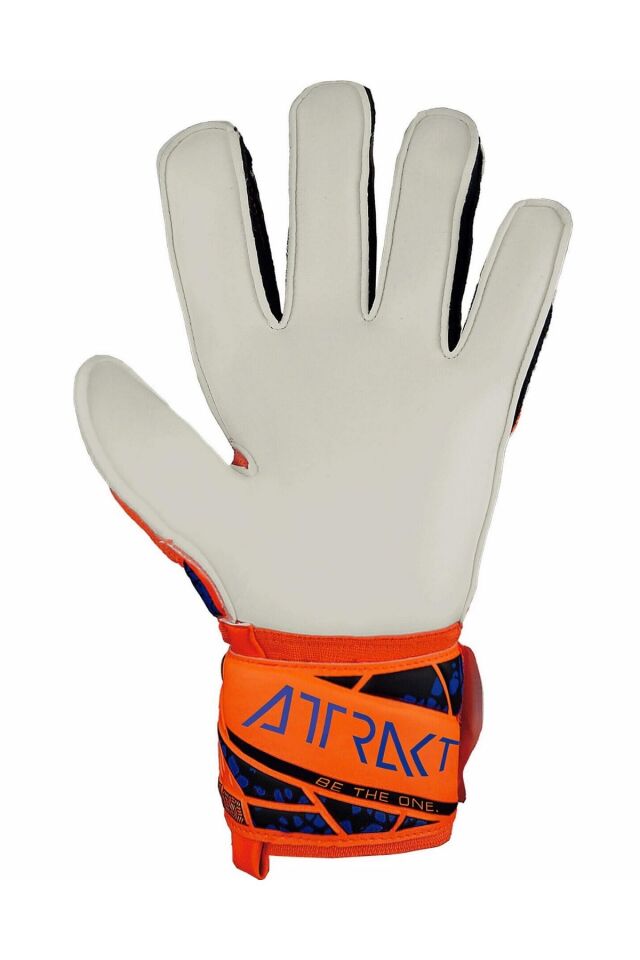 Reusch 2210 Attrakt Solid Kaleci Eldiveni Siyah/Turuncu/Mavi No 9