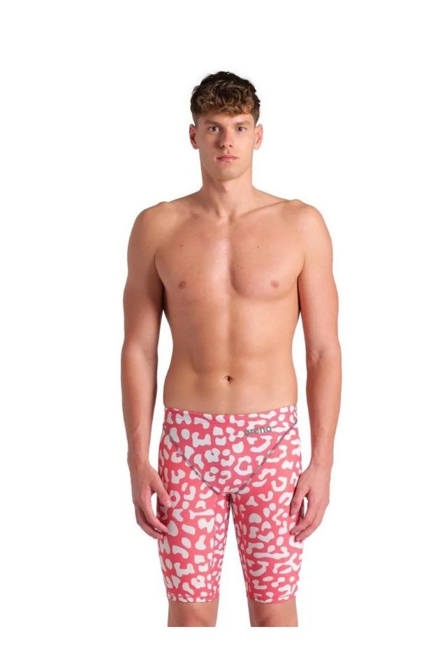 Arena Men's Powerskin ST Next Leopard Skin Jammer Erkek Yarış Mayosu Desenli/Pembe 006351878 75