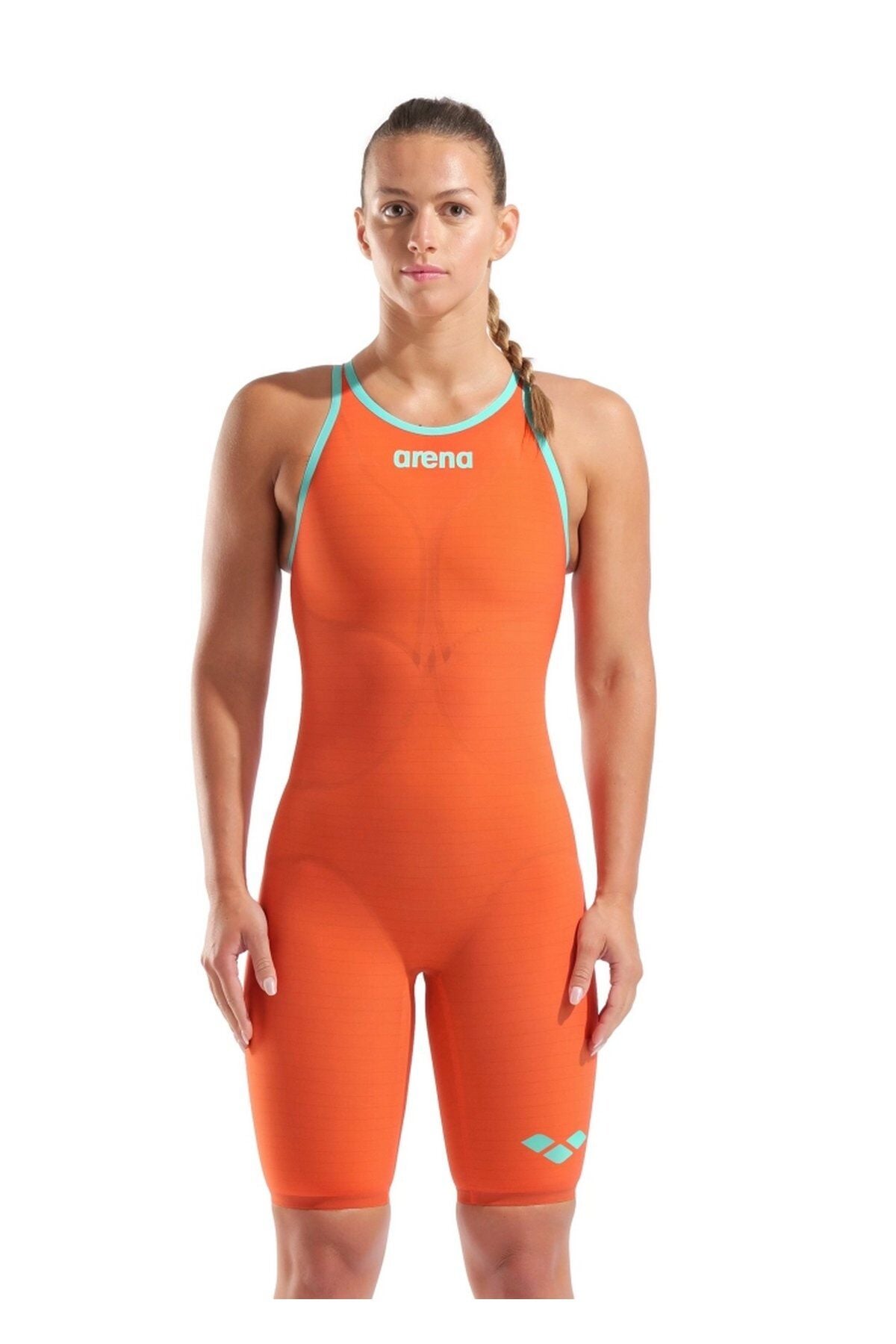 Arena Powerskin Carbon Air2 Le Ob Bayan Yüzücü Yarış Mayosu Turuncu 006341120