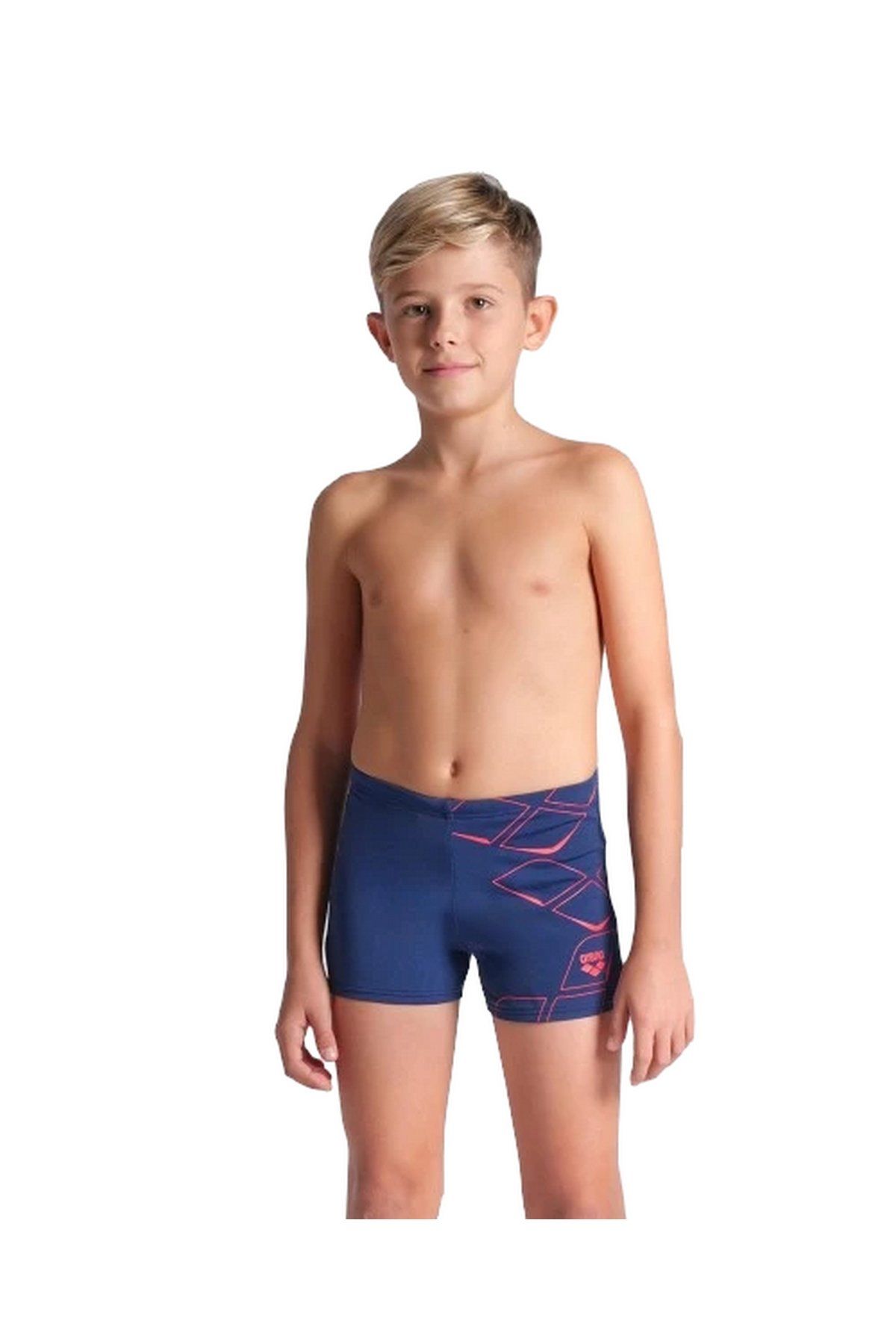 Arena Boy's Arena Losange Graphic Swim Short Erkek Çocuk Yüzücü Mayo Lacivert 008370700 8-9
