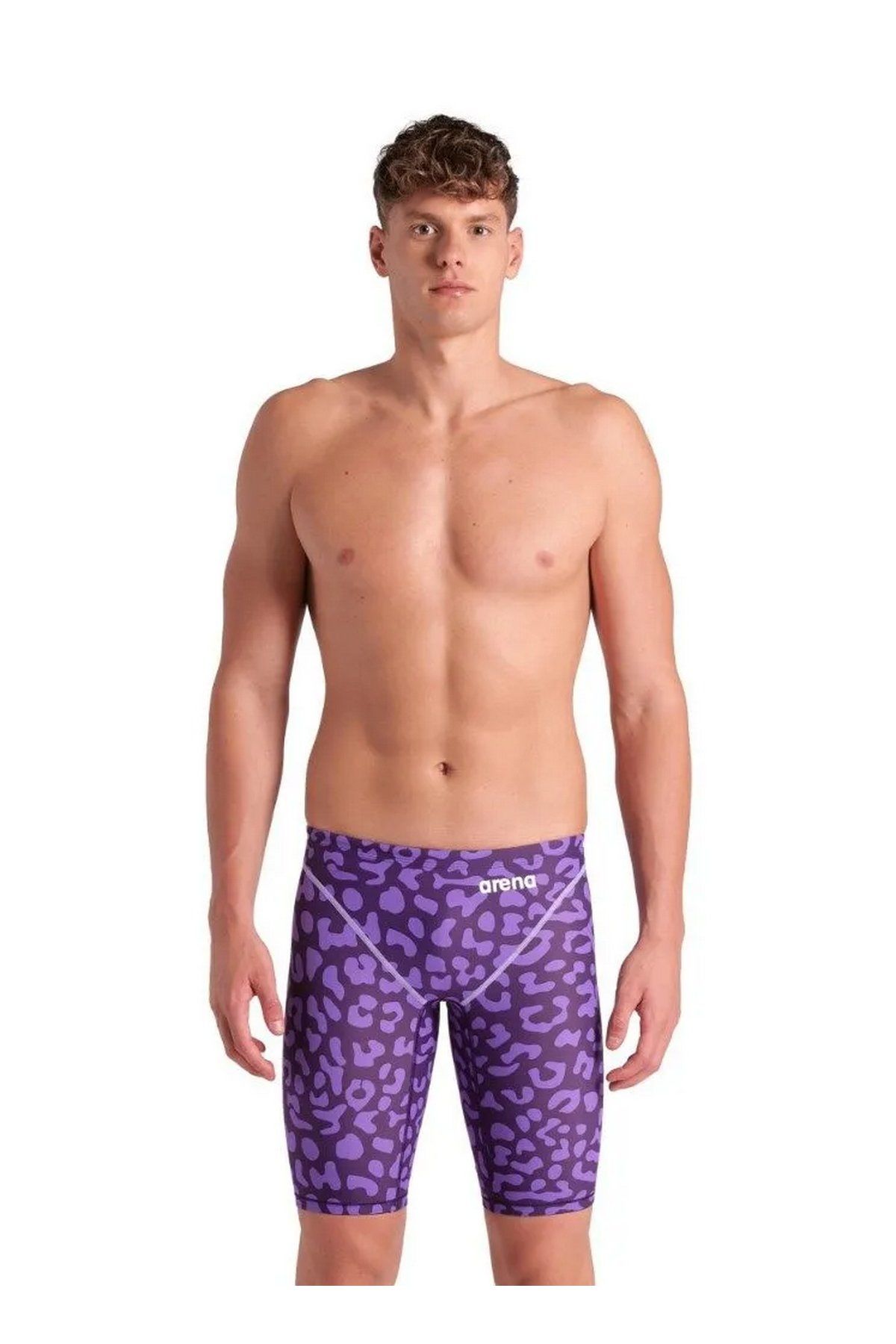 Arena Men's Powerskin ST Next Leopard Skin Jammer Erkek Yarış Mayosu Desenli/Mor 006351877 60