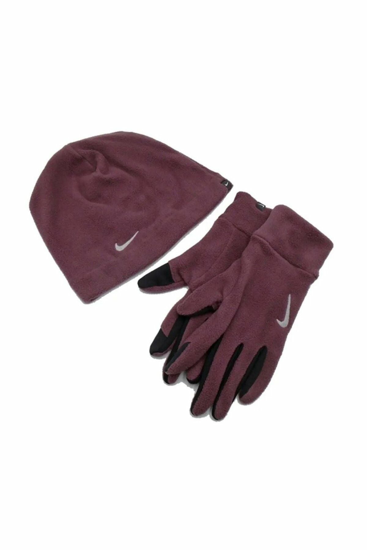 Nike W Fleece Hat And Glove Set Dark Unisex Bere Eldiven Seti Bordo N.100.2579.624.ML