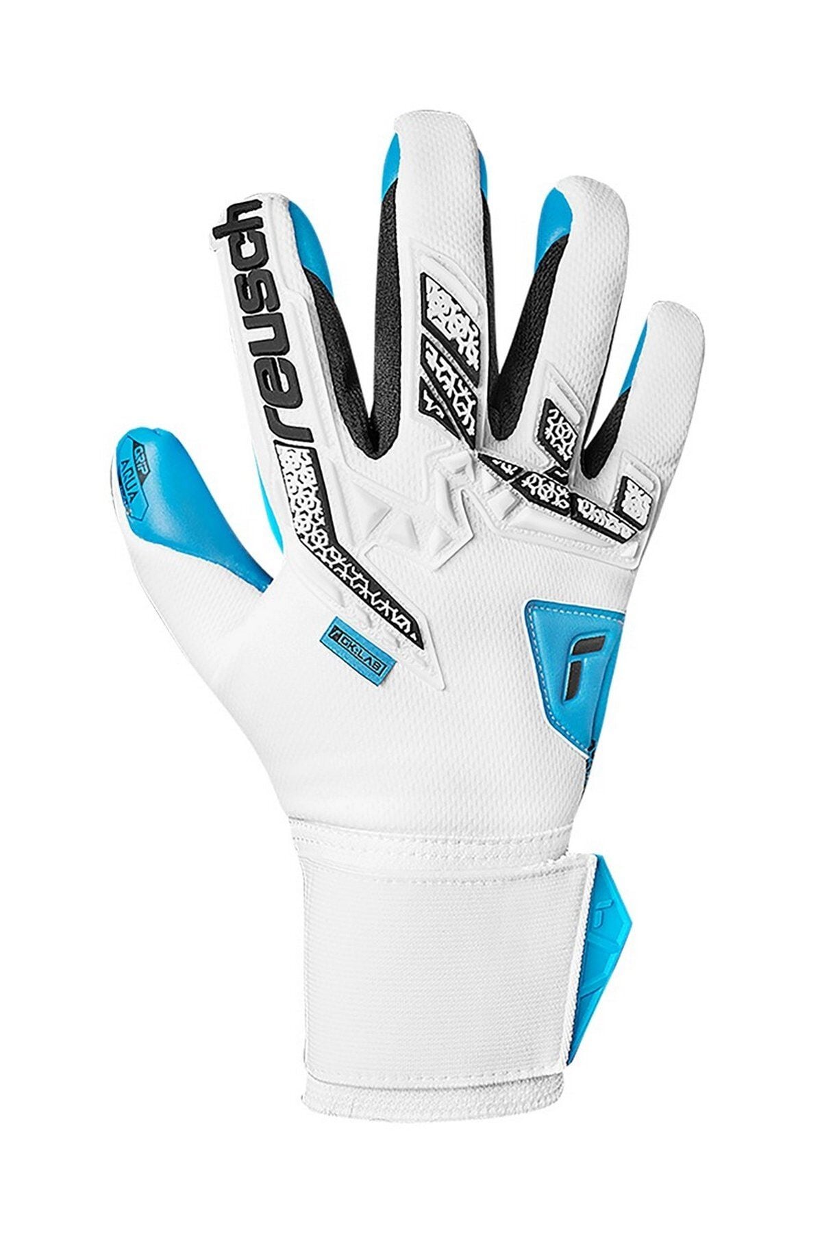 Reusch 1126 Attrakt Freegel Aqua Kaleci Eldiveni Beyaz/Siyah/Mavi No 9.5