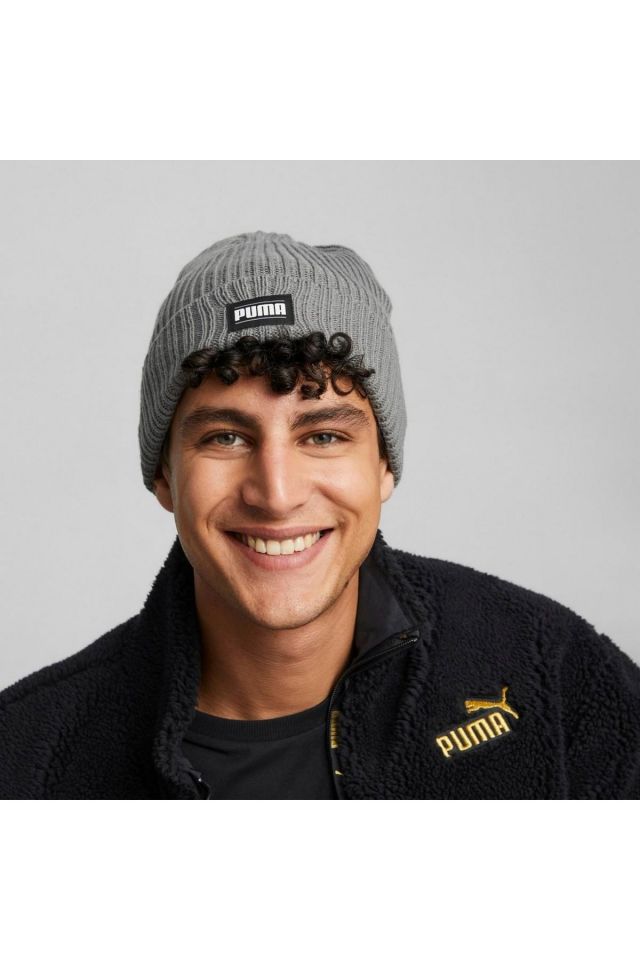 Puma Ribbed Classic Cuff Beanie Smoked Pearl Unisex Bere Gri 02403803