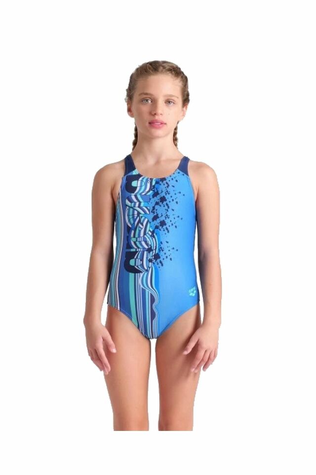 Arena Girl's Arena Palette Swimsuit Swim Pro Back Kız Çocuk Yüzücü Mayo Lacivert 007918770 10-11