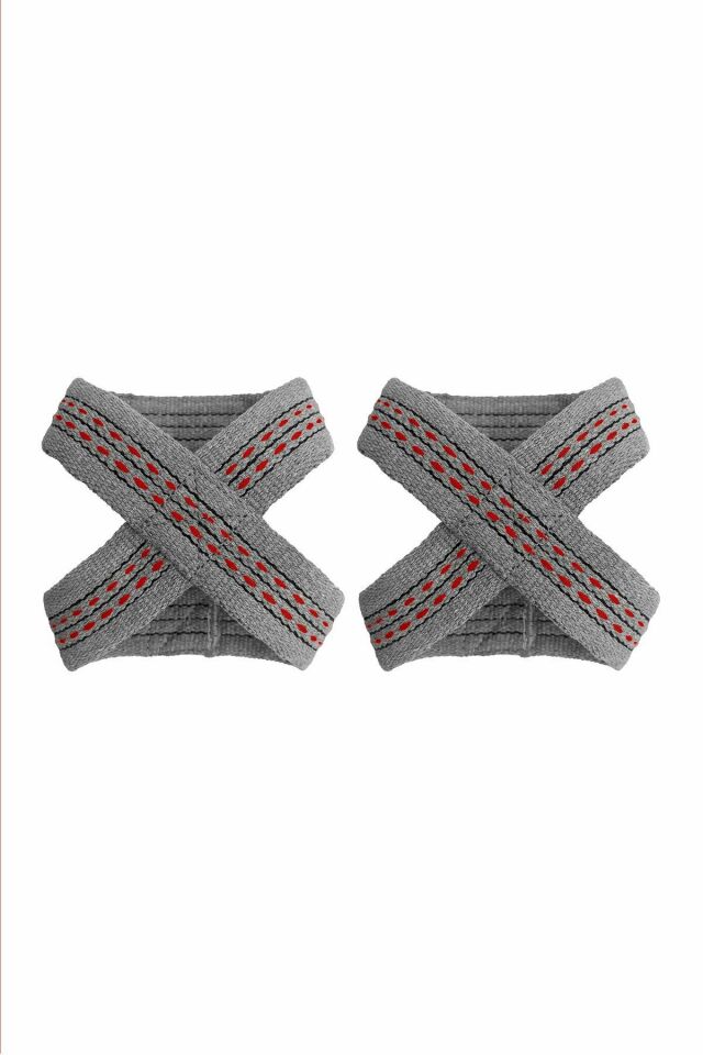 Shock Man 8 Loop Lifting Straps Gri-Kırmızı
