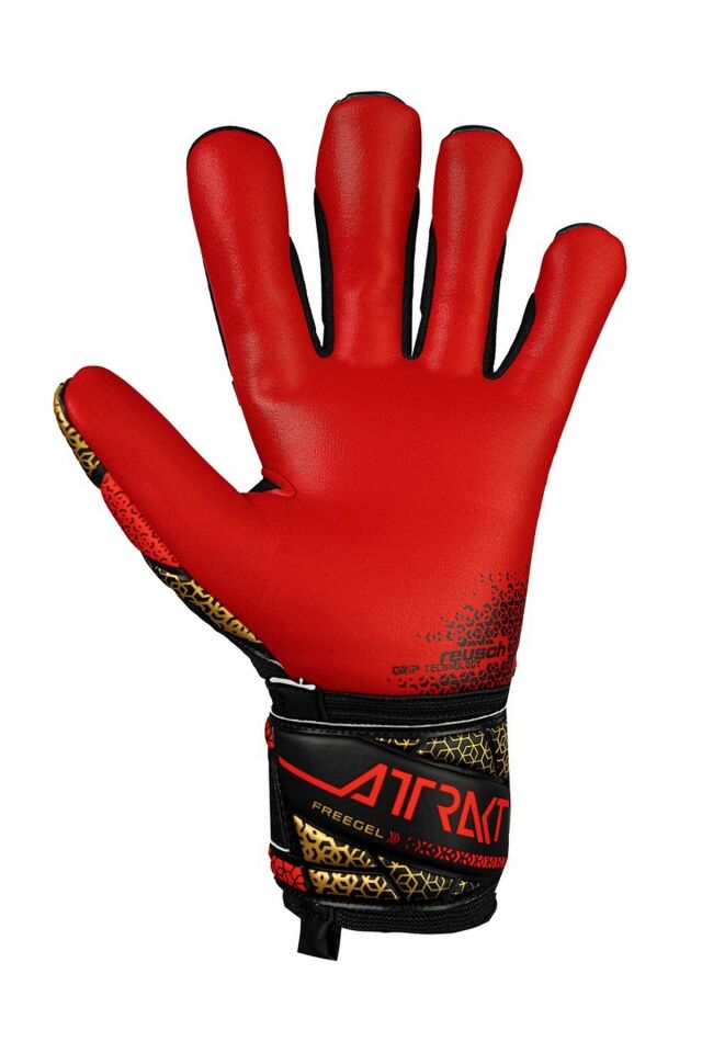 Reusch 7075 Attrakt Freegel Silver Kaleci Eldiveni Siyah/Kırmızı/Altın No 8.5