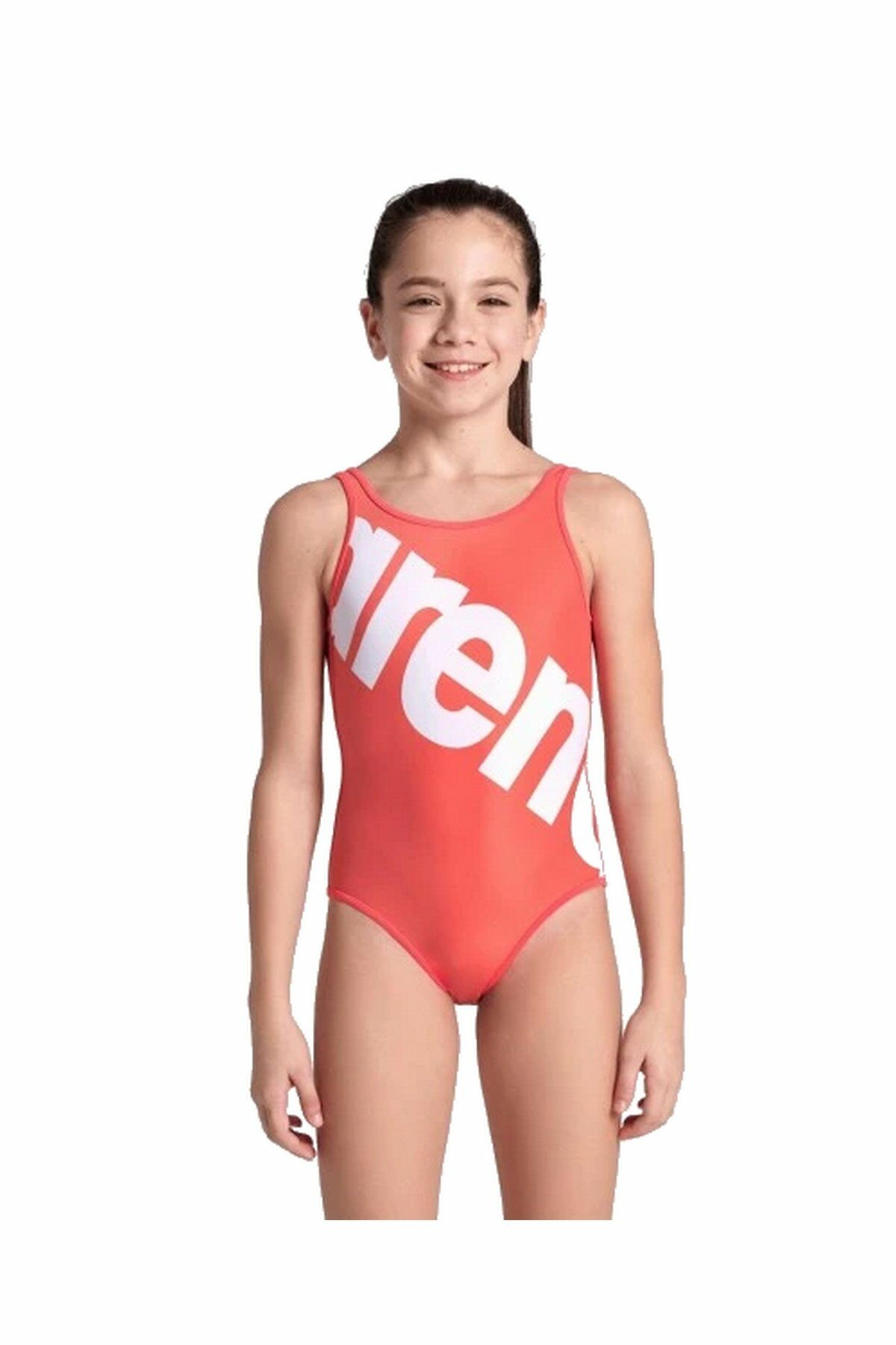 Arena Girl's ARENA Logo Swimsuit One Piece Kız Yüzücü Mayo Gül Kurusu 007328900 6-7