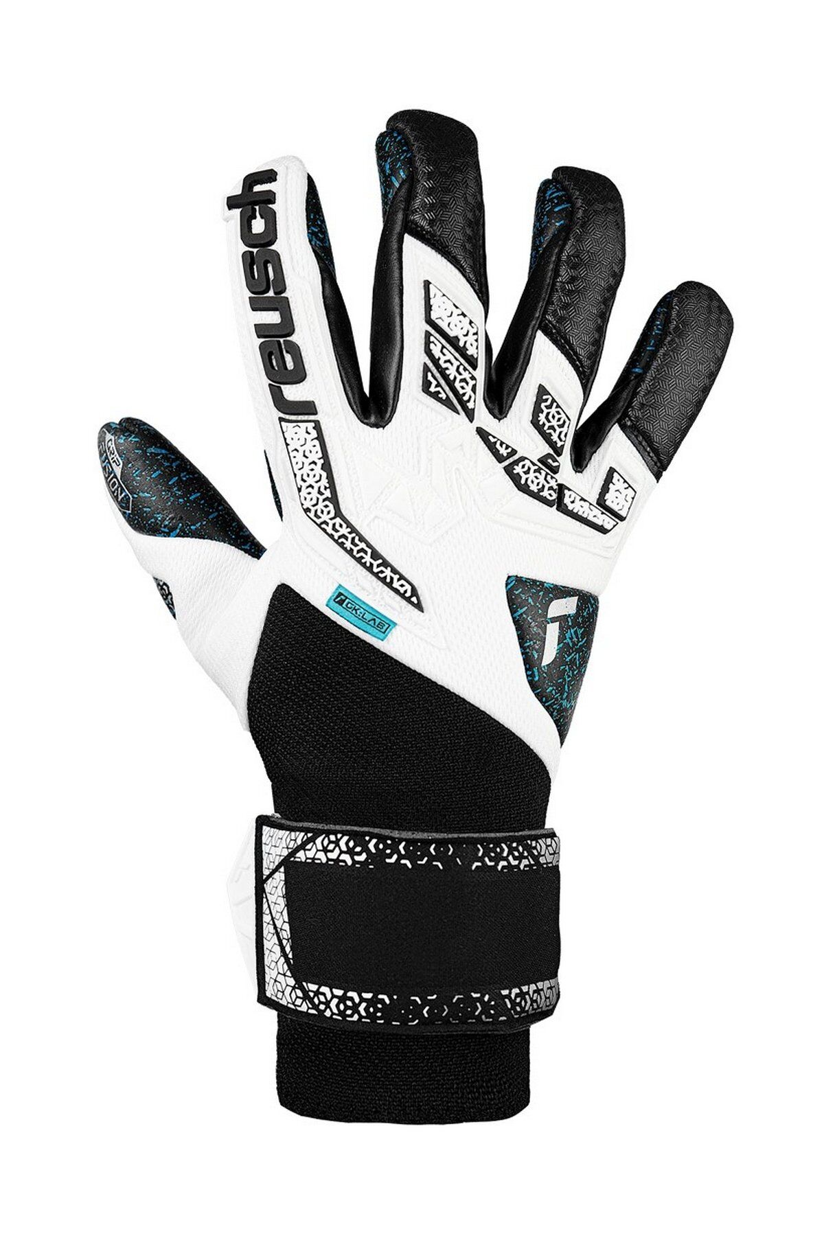 Reusch 1125 Attrakt Freegel Fusion Goal. Kaleci Eldiveni Siyah/Beyaz/Mavi No 8.5