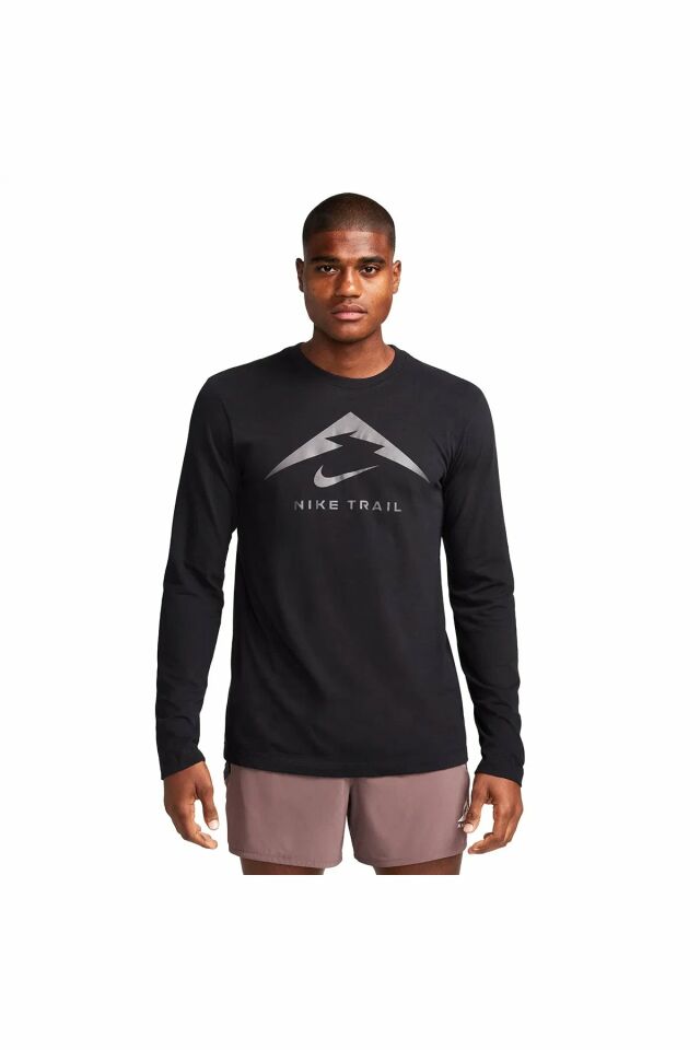 Nike Trail Dri-Fit Erkek Koşu T-Shirt Siyah FN0827-010 M