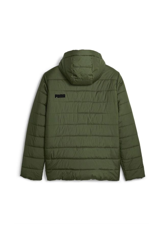 Puma ESS Hooded Padded Jacket Peacoat Unisex Günlük Spor Kapüşonlu Mont Yeşil 84893831 S