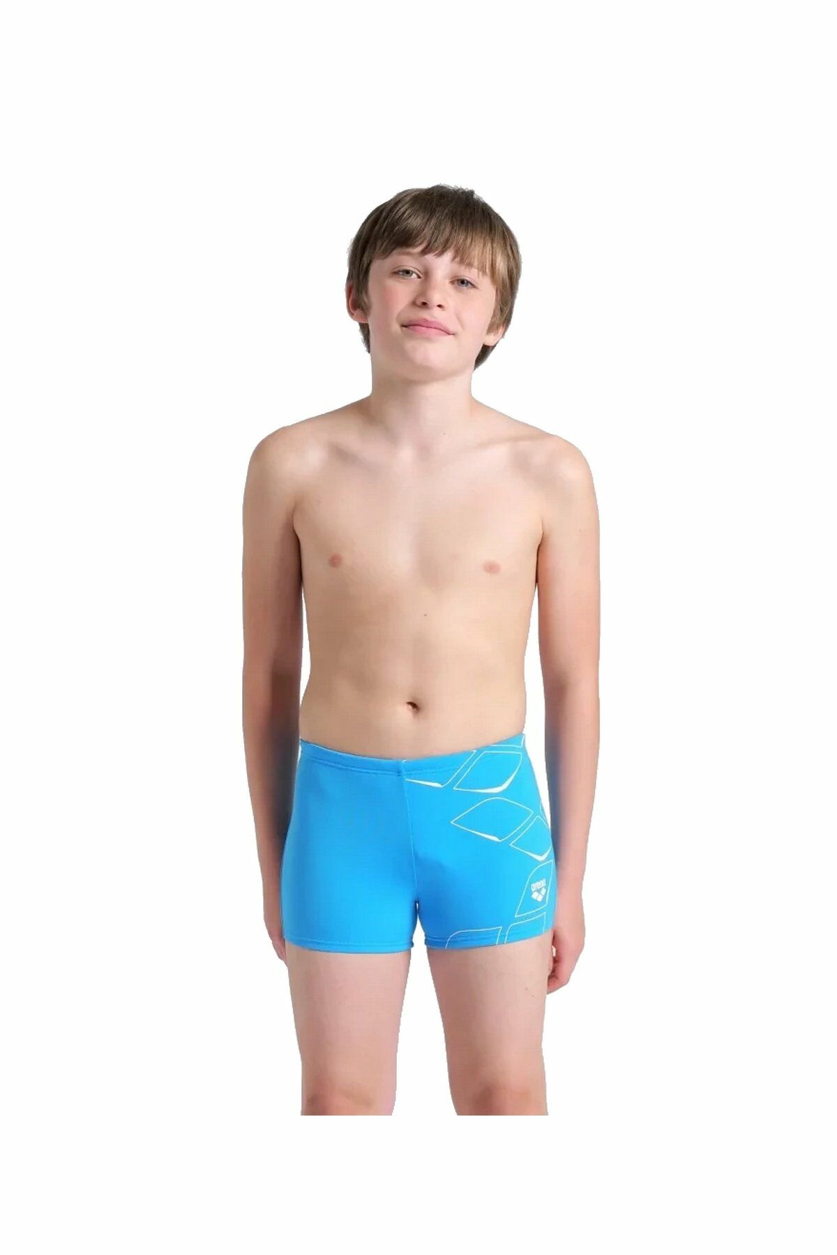 Arena Boy's Arena Losange Graphic Swim Short Erkek Çocuk Yüzücü Mayo Turkuaz 008370800 12-13