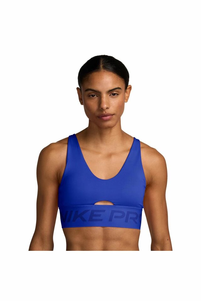 Nike Pro Indy Plunge Bayan Antrenman Sporcu Bra Mavi HF7324-405 M