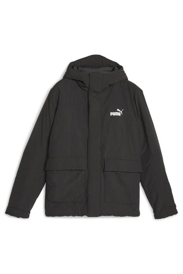 Puma ESS Hooded Padded Jacket Peacoat Unisex Günlük Spor Kapüşonlu Mont Siyah 67538201