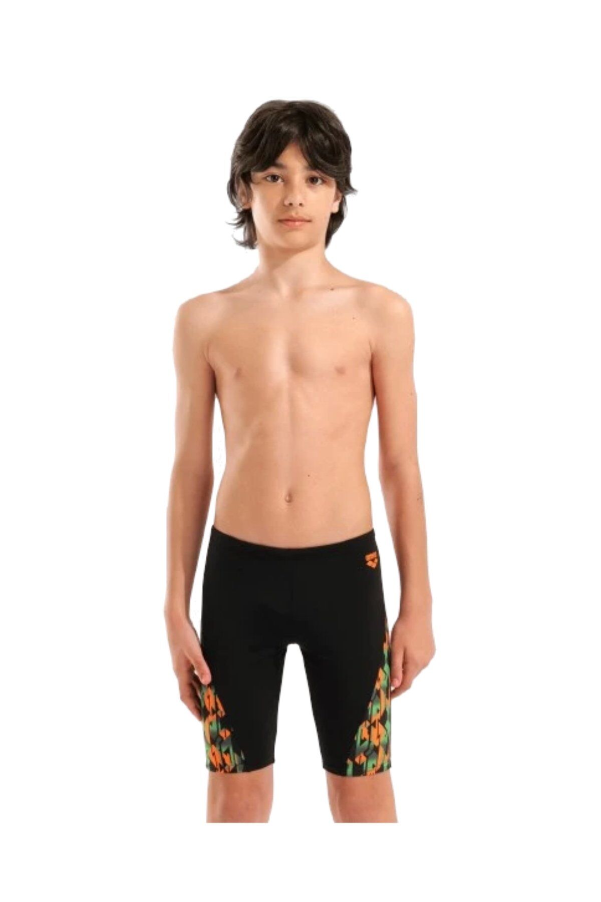 Arena Boy's Print Swim Jammer Erkek Çocuk Mayo Siyah 010753530