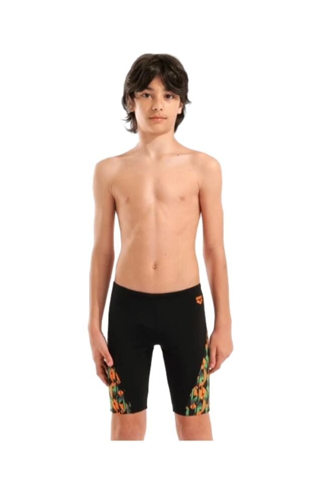 Arena Boy's Print Swim Jammer Erkek Çocuk Mayo Siyah 010753530
