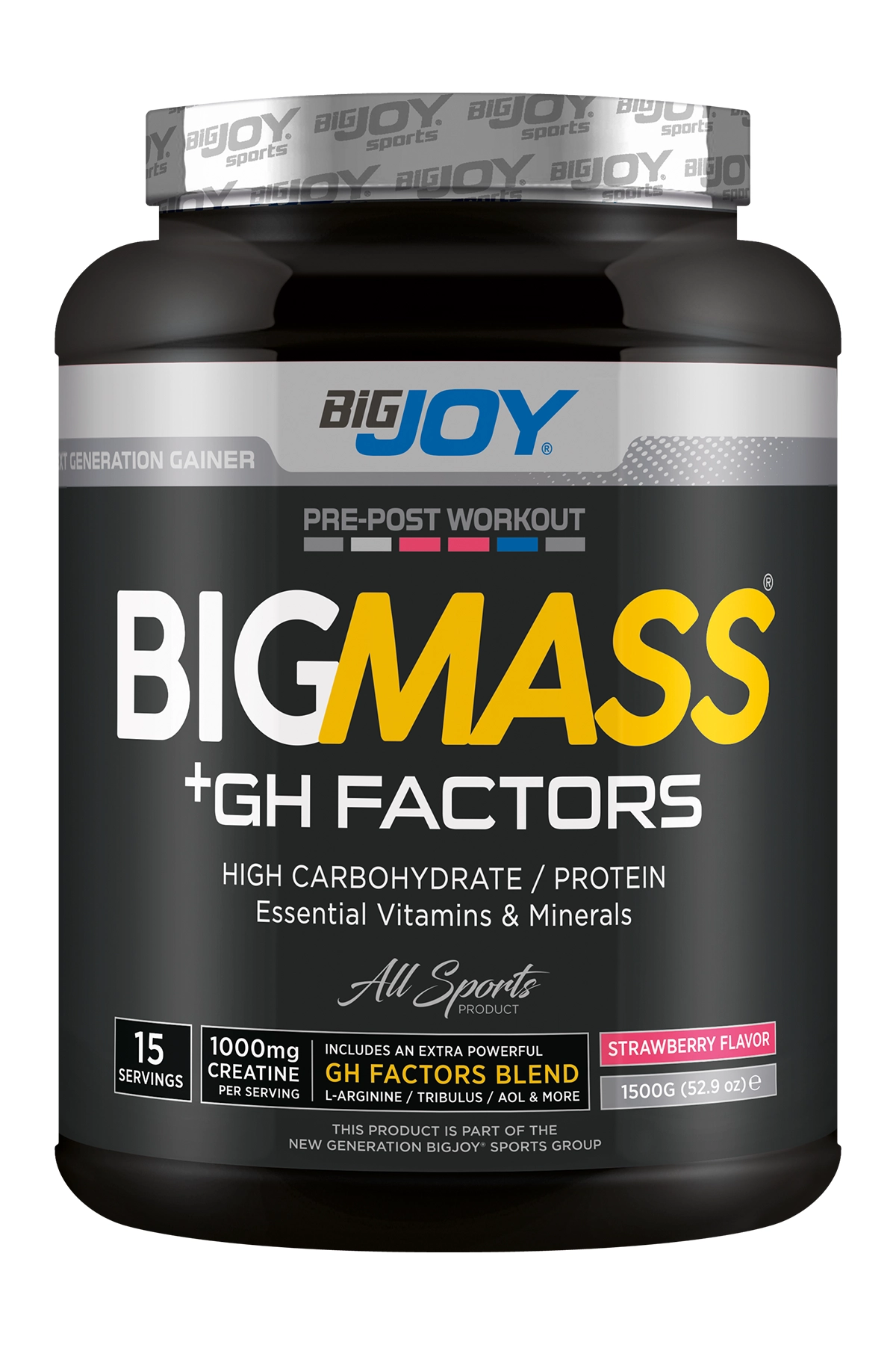 BigJoy Sports BigMass GH Factors Çilek 1500g 15 Servis