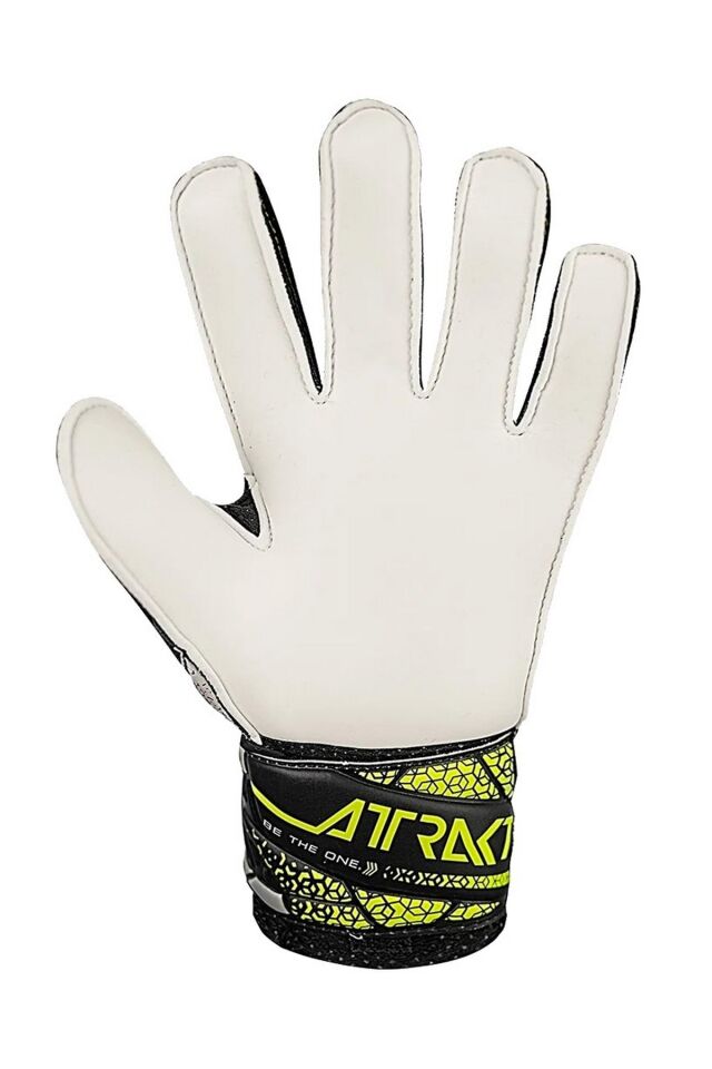 Reusch 7752 Attrakt Solid Junior Çocuk Kaleci Eldiveni Siyah/Sarı No 8