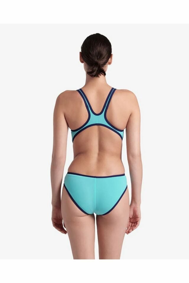 Arena Women's One Biglogo One Piece Bayan Yüzücü Mayo Mavi 001198840 34