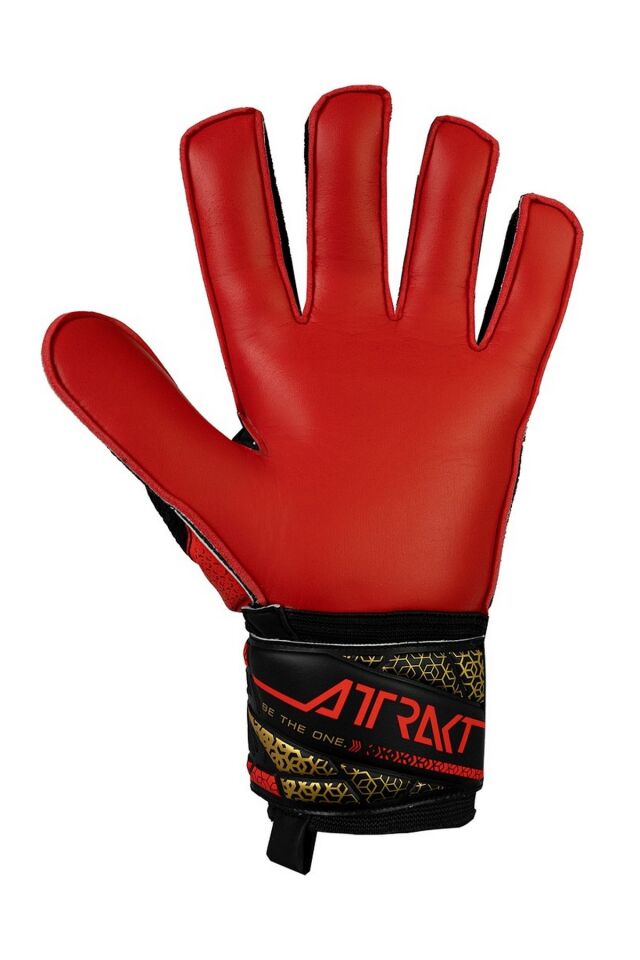 Reusch 7075 Attrakt Grip Kaleci Eldiveni Siyah/Altın/Kırmızı No 10