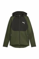 Puma Evostripe Full-Zip Hoodie DK Myrtle Sweatshirt Unisex Yeşil/Siyah 67593031 L