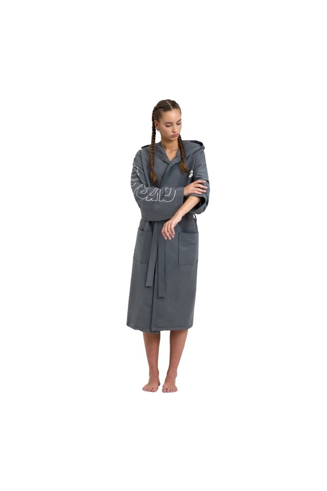 Arena Zeal Plus Unisex Yetişkin Bornoz Gri 005308101