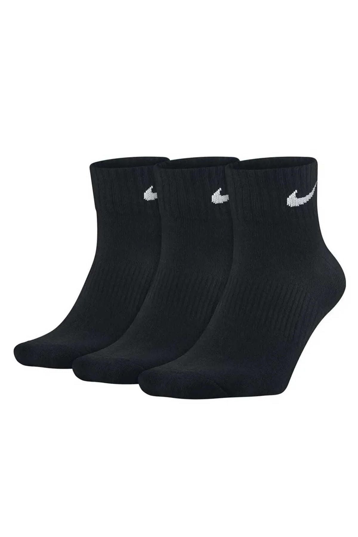 Nike Perf Ltwt Ns 3Pr Unisex Beden XL Antrenman Çorabı 3lü Siyah SX4706-001