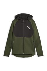 Puma Evostripe Full-Zip Hoodie DK Myrtle Sweatshirt Unisex Yeşil/Siyah 67593031 XL
