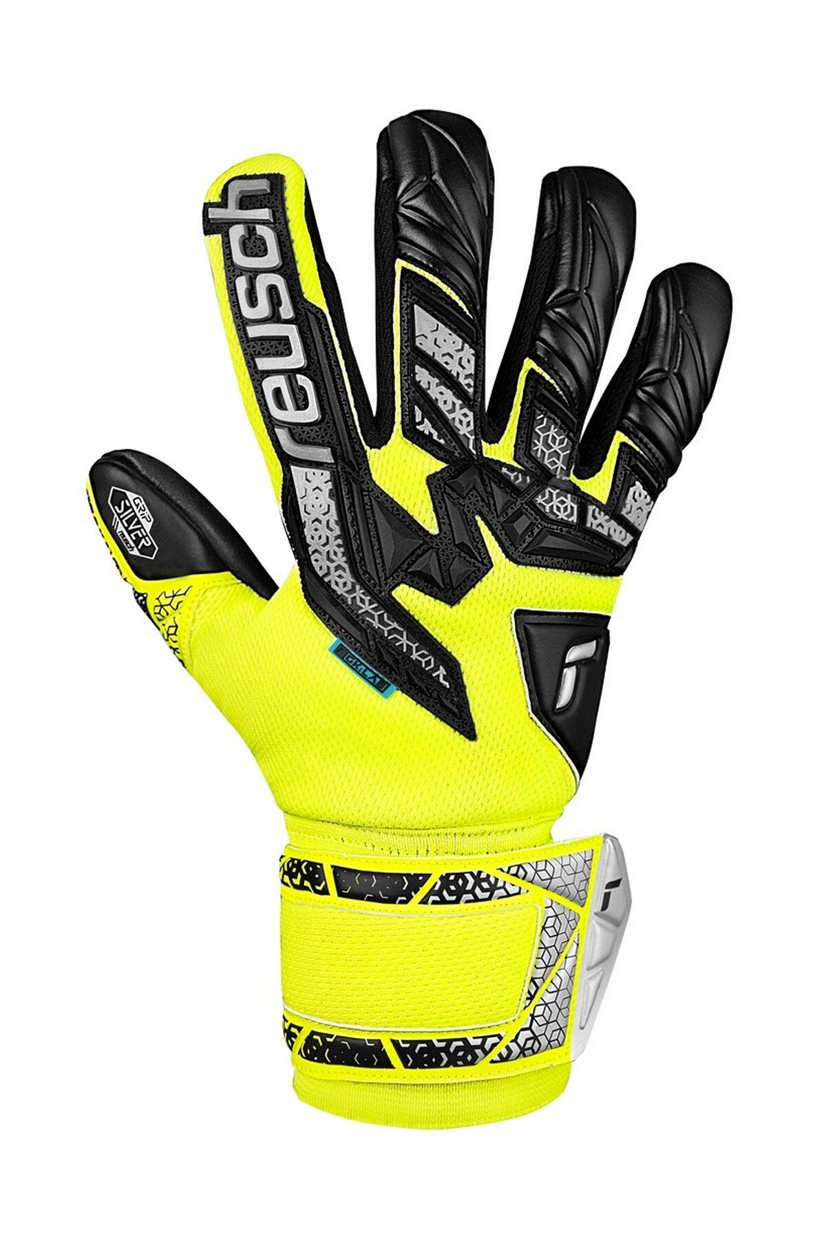 Reusch 2025 Attrakt Freegel Silver Kaleci Eldiveni Sarı/Siyah/Gümüş No 8.5