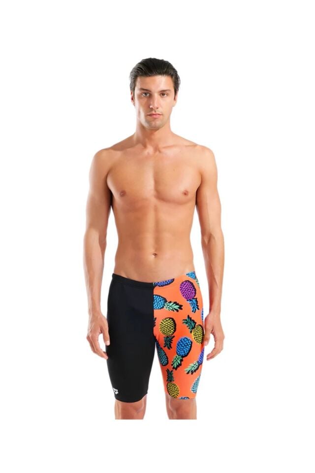 Arena Men's Pineapples Swim Jammer Erkek Yüzücü Mayo Siyah 011150350