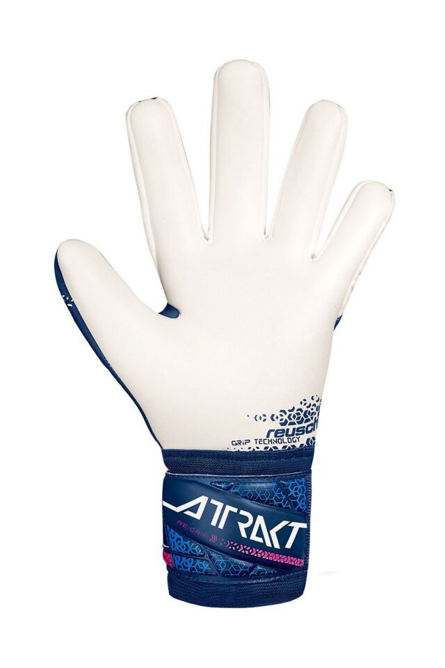Reusch 4310 Attrakt RE. Grip Kaleci Eldiveni Mavi/Pembe/Beyaz No 8.5