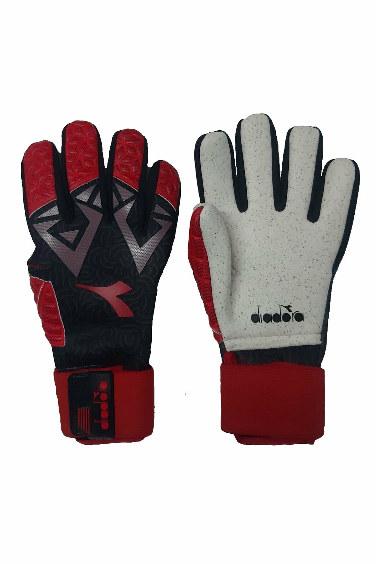 Diadora Supergrip Finger 2 Kaleci Eldiveni Siyah/Kırmızı No 10