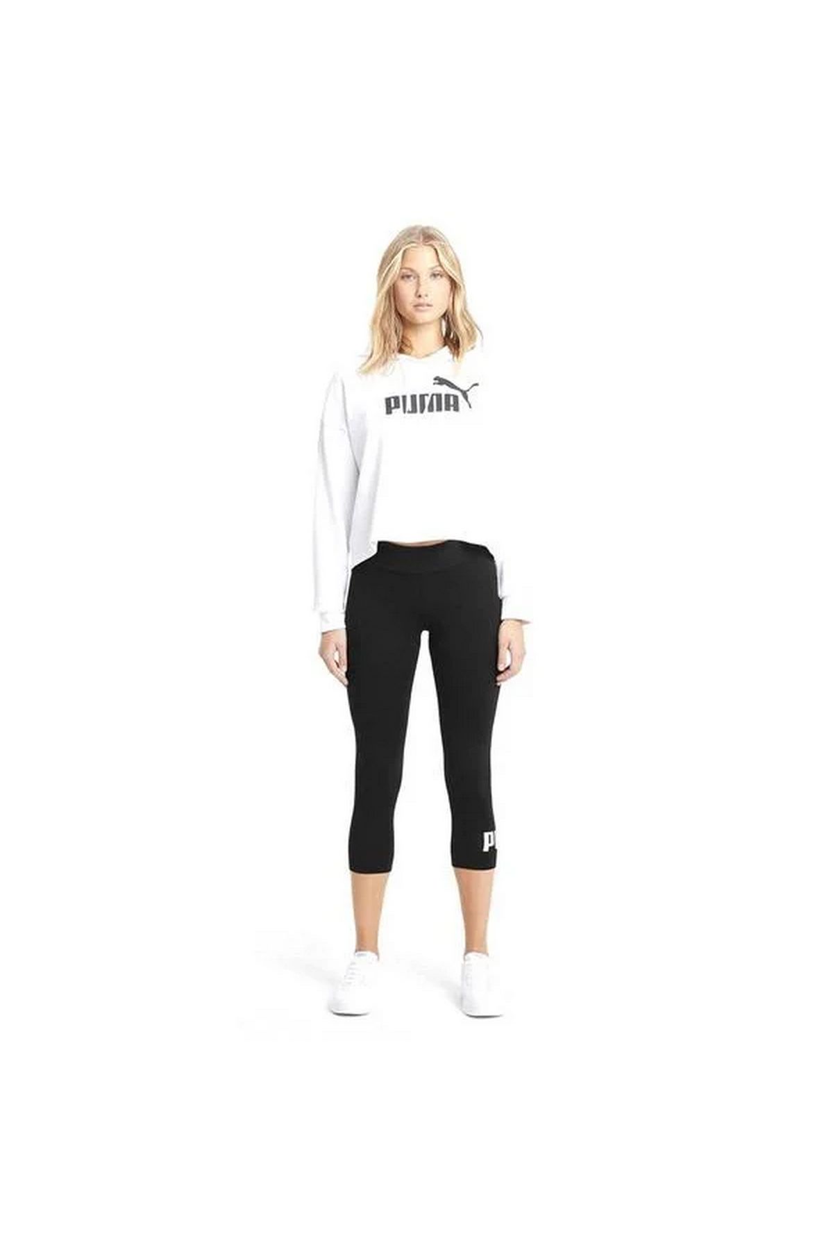 Puma ESS 3/4 Logo Leggings Puma-Black Bayan Tayt Siyah 58682801