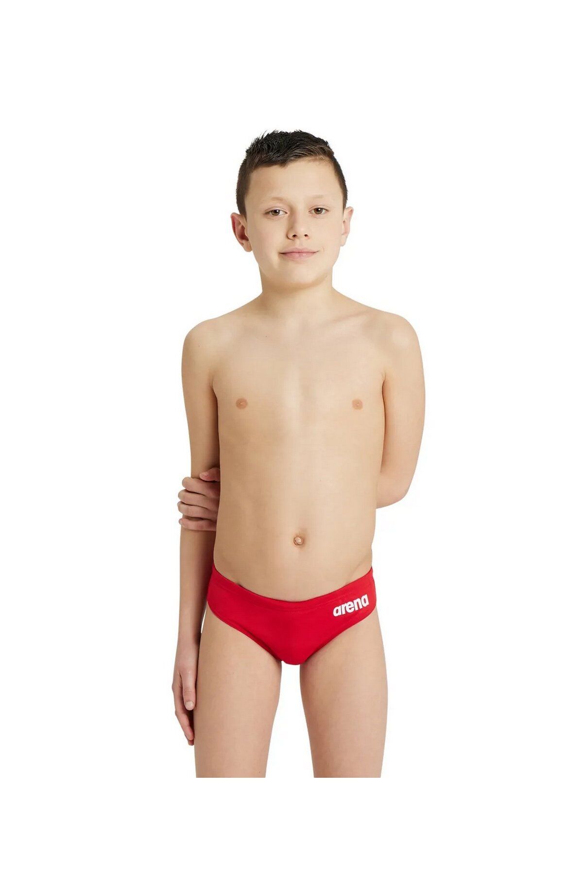 Arena Boy's Team Swim Briefs Solid Erkek Çocuk Yüzücü Mayo Kırmızı 004774450 14-15