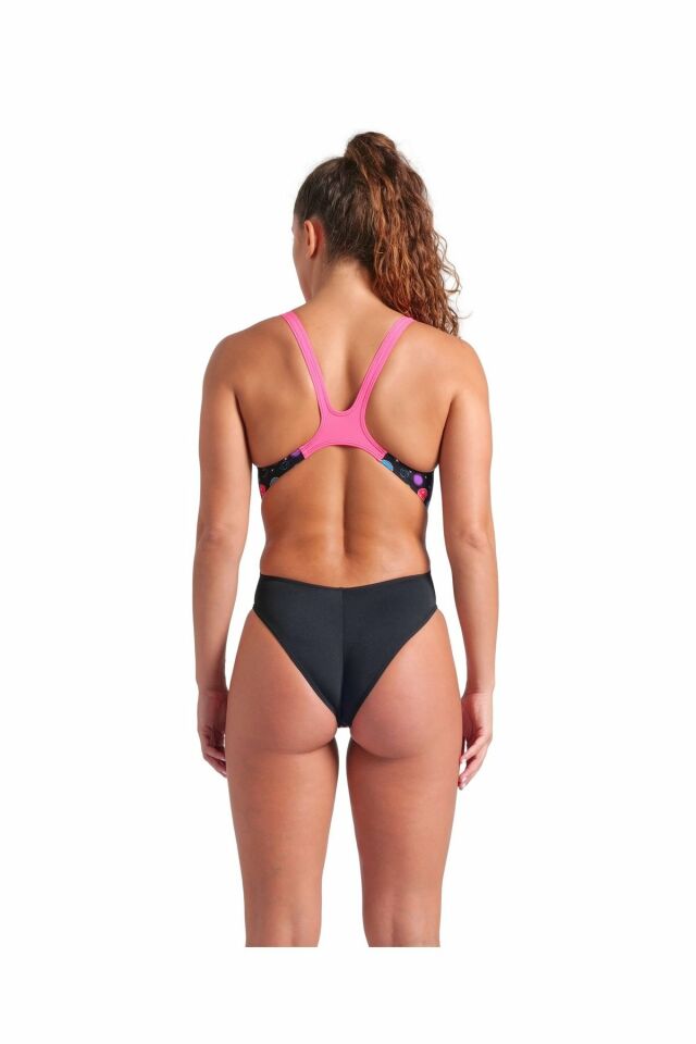Arena Women's Arena Contour Swimsuit Swim Tech Back Bayan Yüzücü Mayo Renkli 009463595